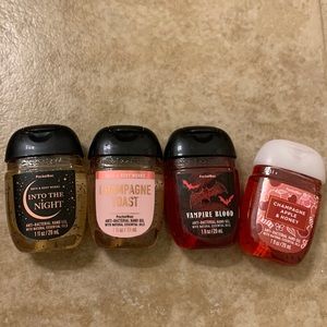 4 pack of bath and body works hand sanitizers